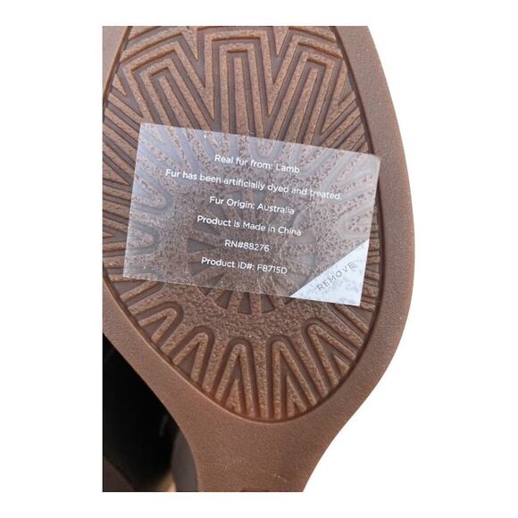 NWOT UGG Meredith Ankle Wedge Boots Brown Leather Womens US 9.5 SN 1009948 - Picture 10 of 16